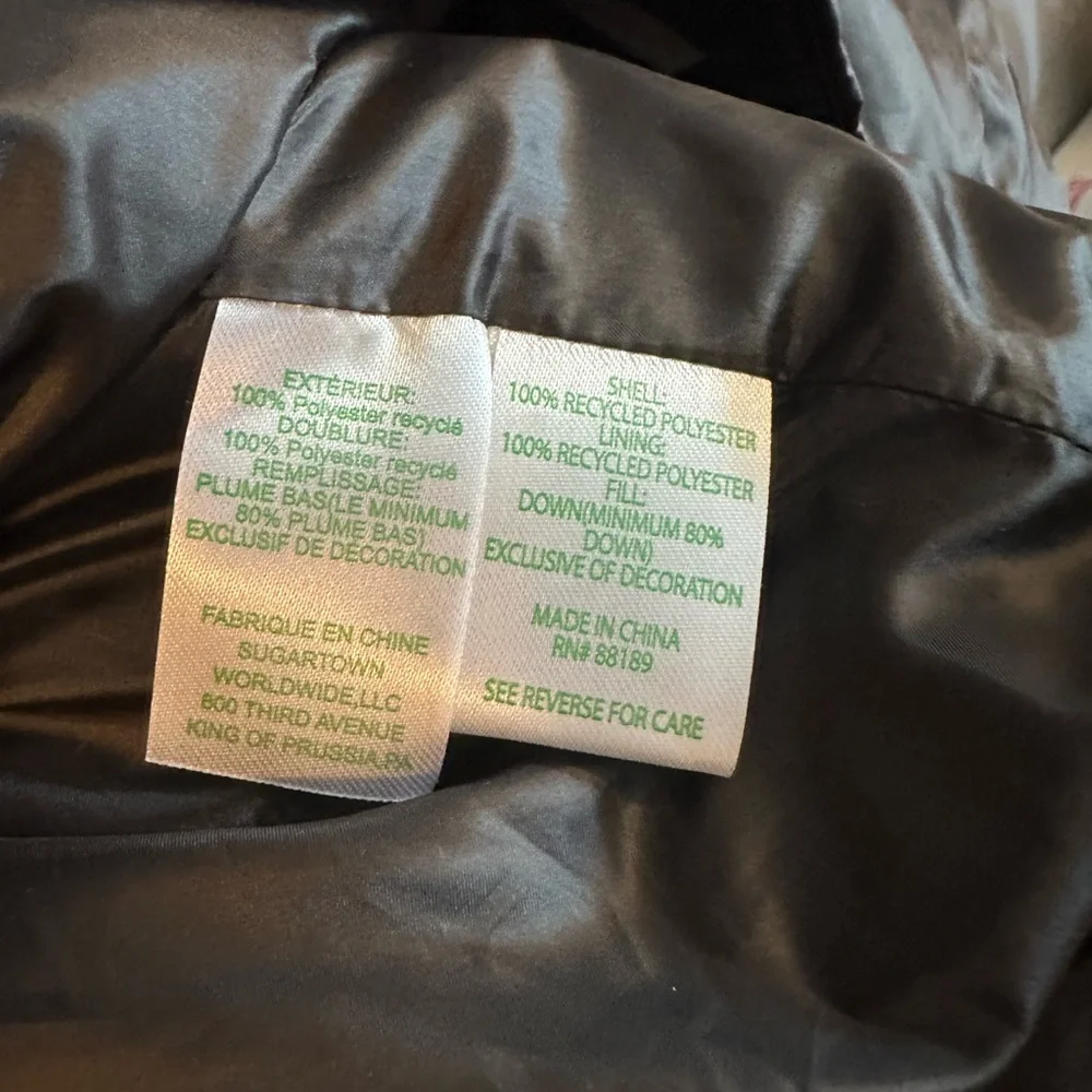 Lilly Pulitzer black ruffle Doria, puffer coat, 8 - Picture 6 of 6